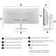 Ecran Dell 34 Plus incurvé - 34 pouces - 3440 x 1440 Ultra-Wide Quad HD